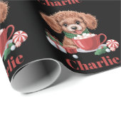 Personalized Name Toy Poodle Dog Lover Christmas  ラッピングペーパー (ロールコーナー)