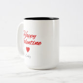 Personalized name Valentine's day  ツートーンマグカップ (正面左)