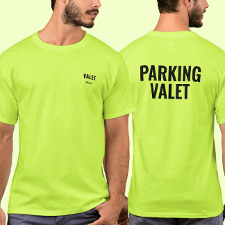 Personalized Name Valet Parking Attendant Shirt Tシャツ