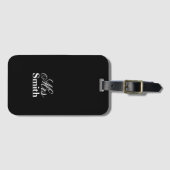 personalized Name White Black夫人旅行荷物 ラゲッジタグ (正面横)