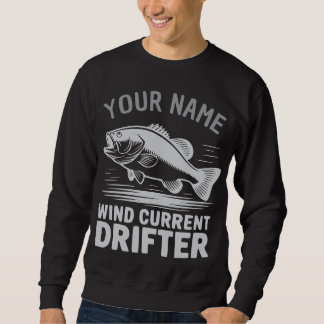 Personalized Name Wind Current Drifter Bass Fish スウェットシャツ