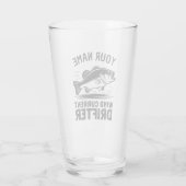 Personalized Name Wind Current Drifter Bass Fish タンブラーグラス (裏面)