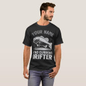 Personalized Name Wind Current Drifter Bass Fish Tシャツ (正面フル)