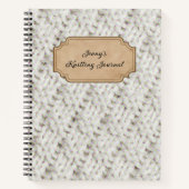 Personalized Name Yarn Pattern Knitting Journal ノートブック (正面)