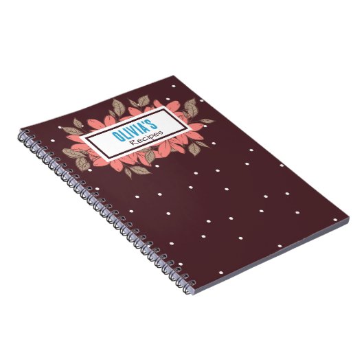 Personalized Name's Recipe Notebook ノートブック (右側)