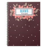 Personalized Name's Recipe Notebook ノートブック (正面)
