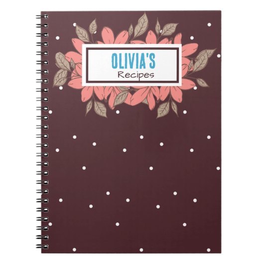 Personalized Name's Recipe Notebook ノートブック (正面)
