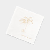 Personalized Names Tropical Palm Trees Foil 箔ナプキン (左)