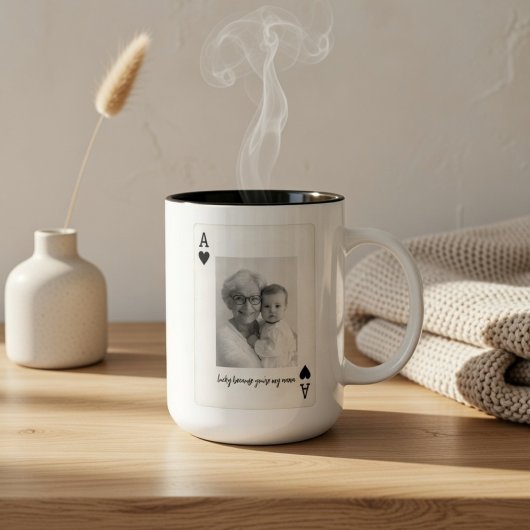 Personalized Nana Mug with Photo – Custom Grandma  ツートーンマグカップ