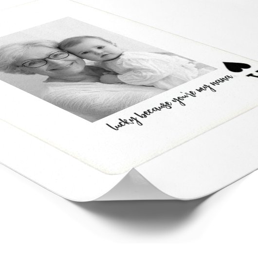 Personalized Nana Photo Ace of Spades Custom ポスター (角)