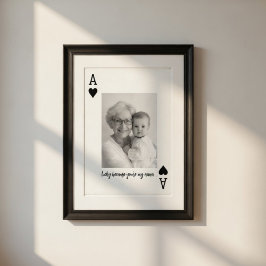 Personalized Nana Photo Ace of Spades Custom ポスター