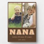 Personalized Nana Plaque with Grandkids’ Names フォトプラーク (正面)