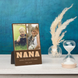 Personalized Nana Plaque with Grandkids’ Names フォトプラーク