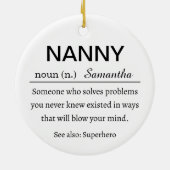 Personalized Nanny Definition セラミックオーナメント (裏面)