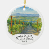 Personalized Napa Valley Ornament, California セラミックオーナメント (正面)