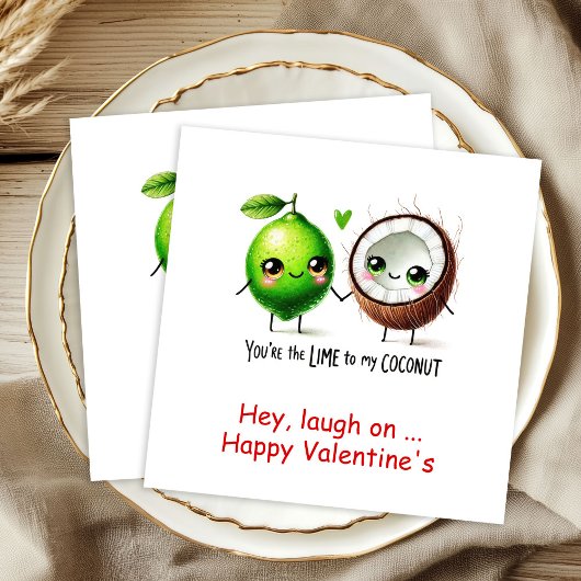 Personalized Napkins Cute Food Love Quotes スタンダードカクテルナプキン