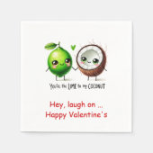 Personalized Napkins Cute Food Love Quotes スタンダードカクテルナプキン (正面)