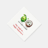 Personalized Napkins Cute Food Love Quotes スタンダードカクテルナプキン (角)