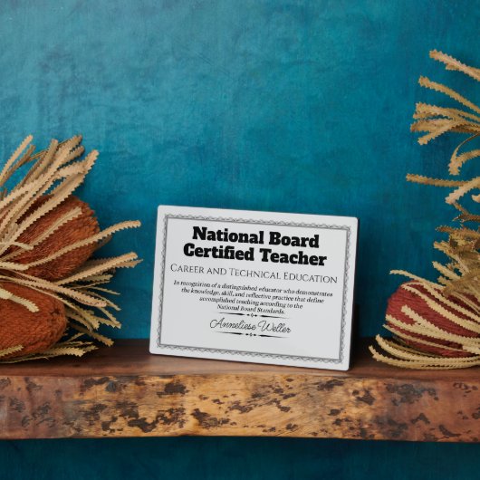 Personalized National Board Certified Teacher  フォトプラーク (側面)