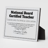 Personalized National Board Certified Teacher フォトプラーク (側面)