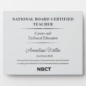 Personalized National Board Certified Teacher フォトプラーク (正面)