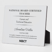 Personalized National Board Certified Teacher  フォトプラーク (側面)