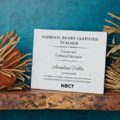 Personalized National Board Certified Teacher フォトプラーク (側面)