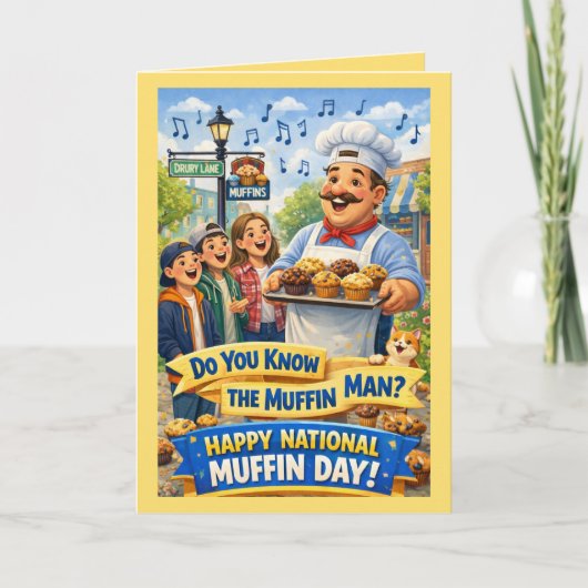 Personalized National Muffin Day Greeting Card カード (正面)