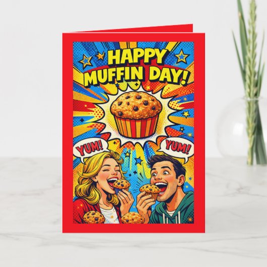 Personalized National Muffin Day Greeting Card カード (正面)