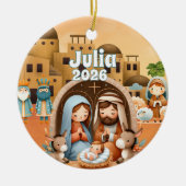 Personalized Nativity Ornament セラミックオーナメント (正面)