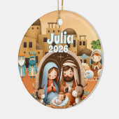 Personalized Nativity Ornament セラミックオーナメント (左)