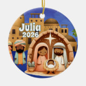 Personalized Nativity Ornament セラミックオーナメント (正面)