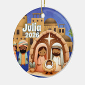 Personalized Nativity Ornament セラミックオーナメント (左)