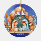 Personalized Nativity Ornament セラミックオーナメント (正面)