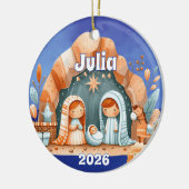 Personalized Nativity Ornament セラミックオーナメント (左)