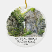 Personalized Natural Bridge Ornament, Virginia セラミックオーナメント (正面)