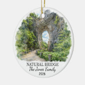 Personalized Natural Bridge Ornament, Virginia セラミックオーナメント (左)