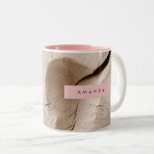 Personalized Natural Wood Grain Texture ツートーンマグカップ (正面右)