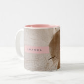 Personalized Natural Wood Grain Texture ツートーンマグカップ (正面左)