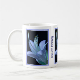 Personalized Nature Beauty Hosta Flower in Blue コーヒーマグカップ