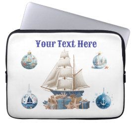 "Personalized Nautical Christmas Laptop Bag – Fest ラップトップスリーブ