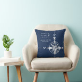 Personalized Nautical Coordinates & Compass Rose クッション (椅子)