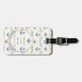 Personalized Nautical Honeymoon Crest ラゲッジタグ (正面横)