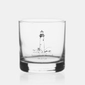 Personalized Nautical Wedding Favors ウイスキーグラス (正面)