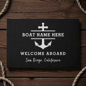 Personalized Nautical Welcome Aboard Anchor ドアマット