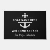 Personalized Nautical Welcome Aboard Anchor ドアマット (正面)