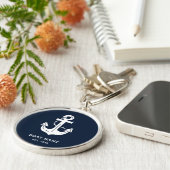 Personalized Navy Anchor Boat Souvenir キーホルダー (側面)