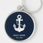 Personalized Navy Anchor Boat Souvenir キーホルダー (正面)