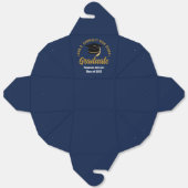 Personalized Navy Blue Graduation Party Fortune フェイバーボックス (見開き)