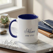 Personalized Navy Combo Custom Coffee Mug Name マグカップ